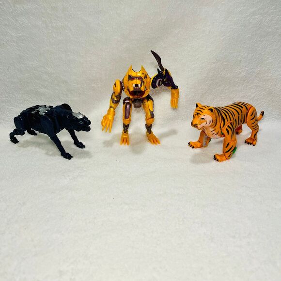 KO Action Figures Other - Beast Wars Transformers Transmetals Off Brand Cheetor, Tiger Robot, Snarlsaber